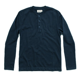 The Heavy Bag Mens Henley Shirt in Navy | Taylor Stitch
