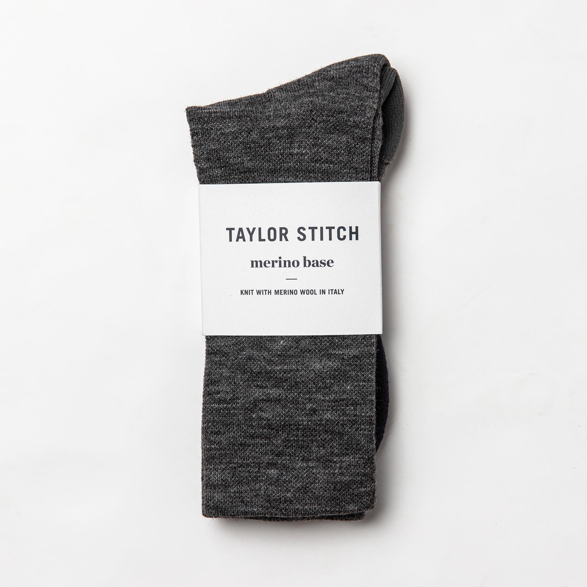 The Merino Sock in Charcoal | Men's Accessories | Taylor Stitch