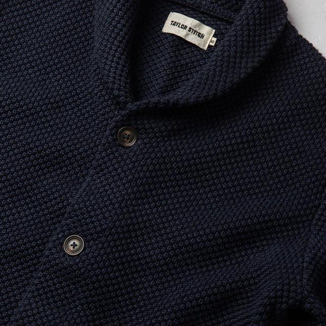 The Crawford Cardigan Sweater in Navy | Taylor Stitch