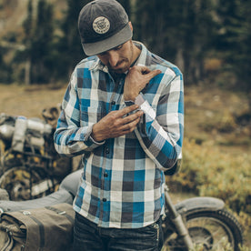 The Moto Utility Shirt in Blue Buffalo Plaid - featured image